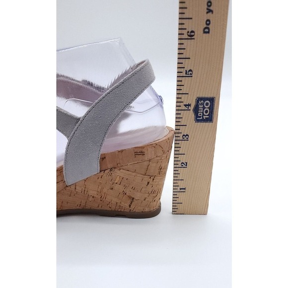 Stonefly Open Toe Strappy Wedge Cork Sandal Adjustable Women's Size 9 - Picture 8 of 12